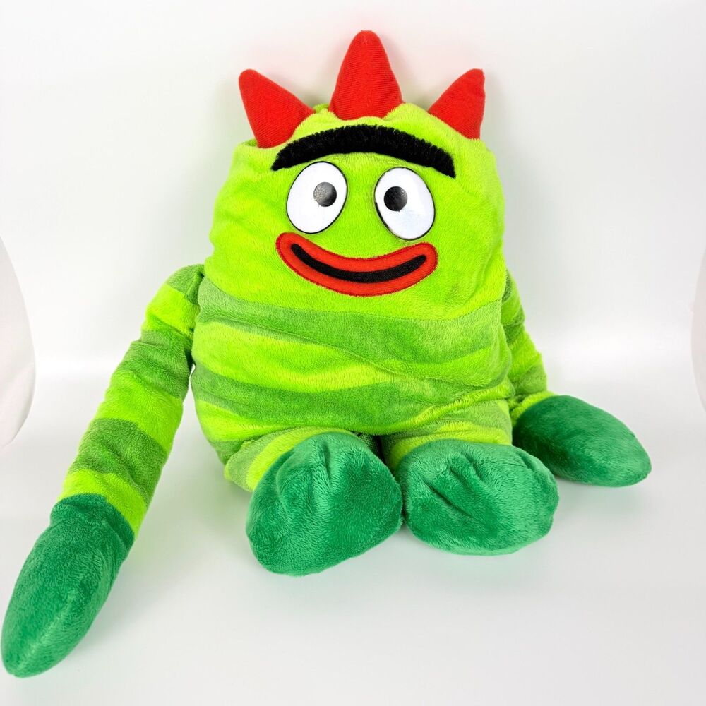 Yo Gabba Gabba Brobee Plush Soft Backpack Zip bag pack 18" Animations Nick Jr.